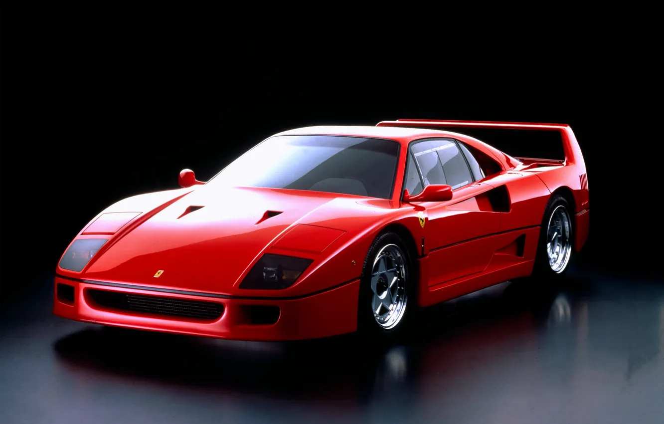 Фото обои красный, Ferrari, F40
