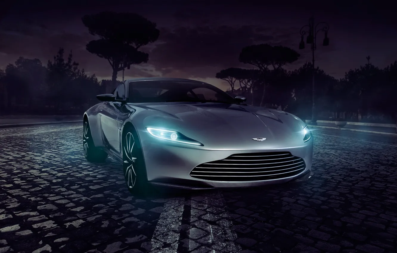 Фото обои Concept, Aston Martin, Light, Front, Supercar, Spectre, DB10