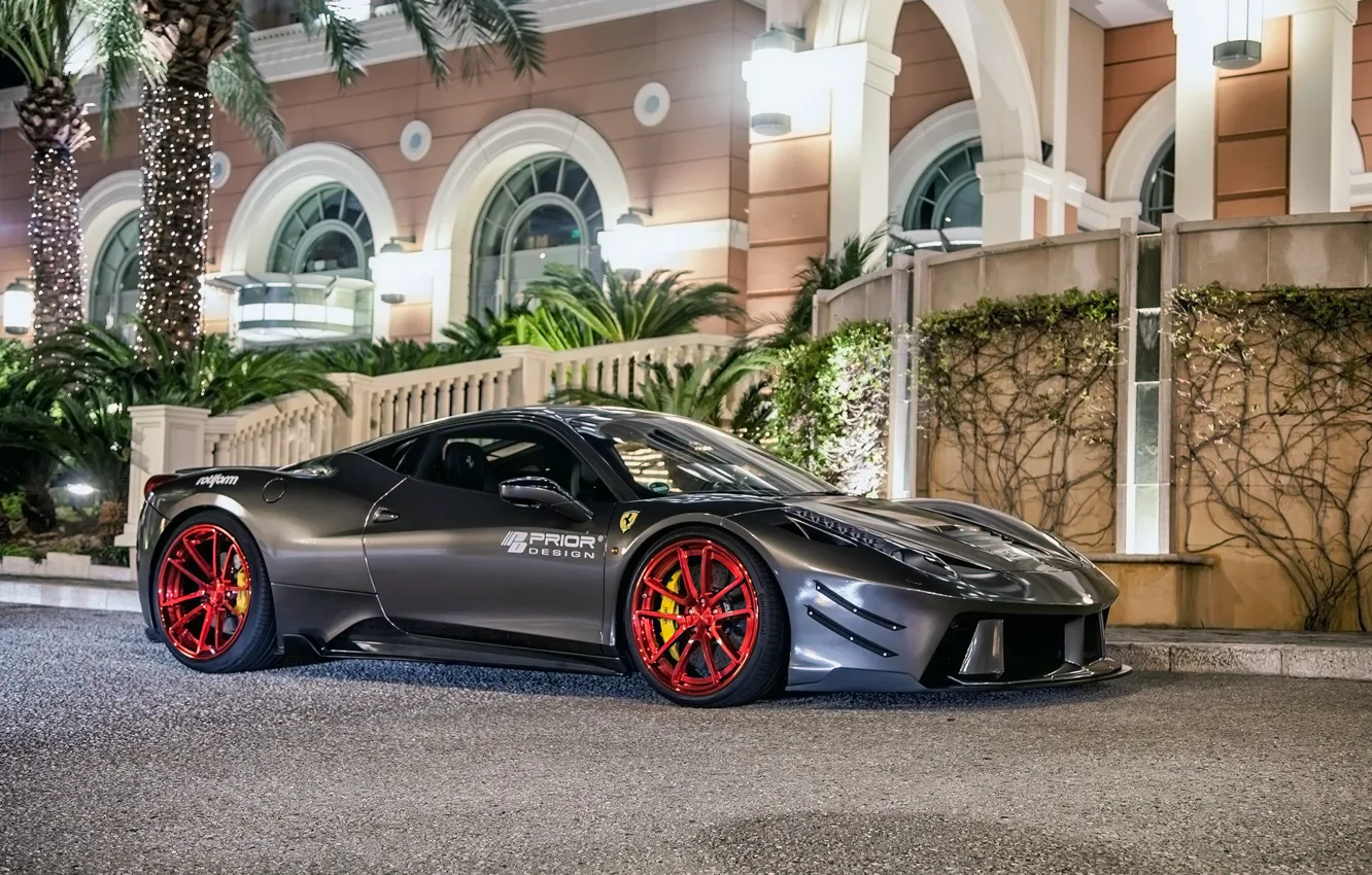 Фото обои Ferrari, суперкар, феррари, Pininfarina, Prior-Design, 2015, PD458