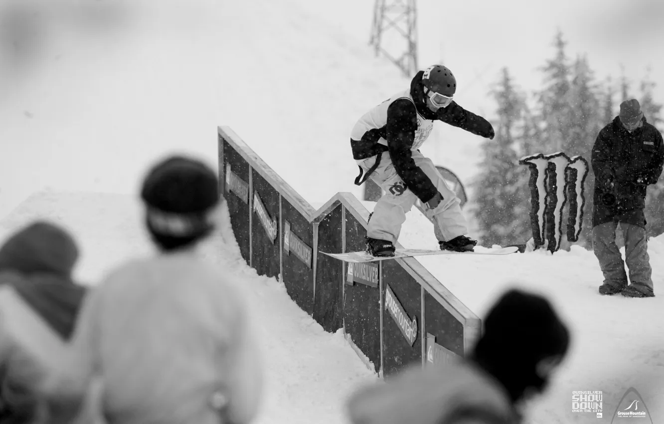 Фото обои фото, соревнования, сноуборд, сноубординг, спуск, спорт, черно-белое, парни, адреналин, Экстрим, snowboarding, extreme